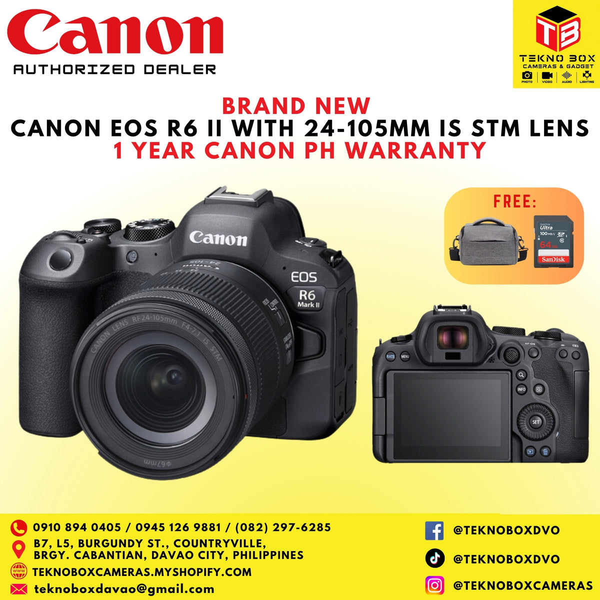 Canon R6 Mark II With 24-105mm Kit Lens