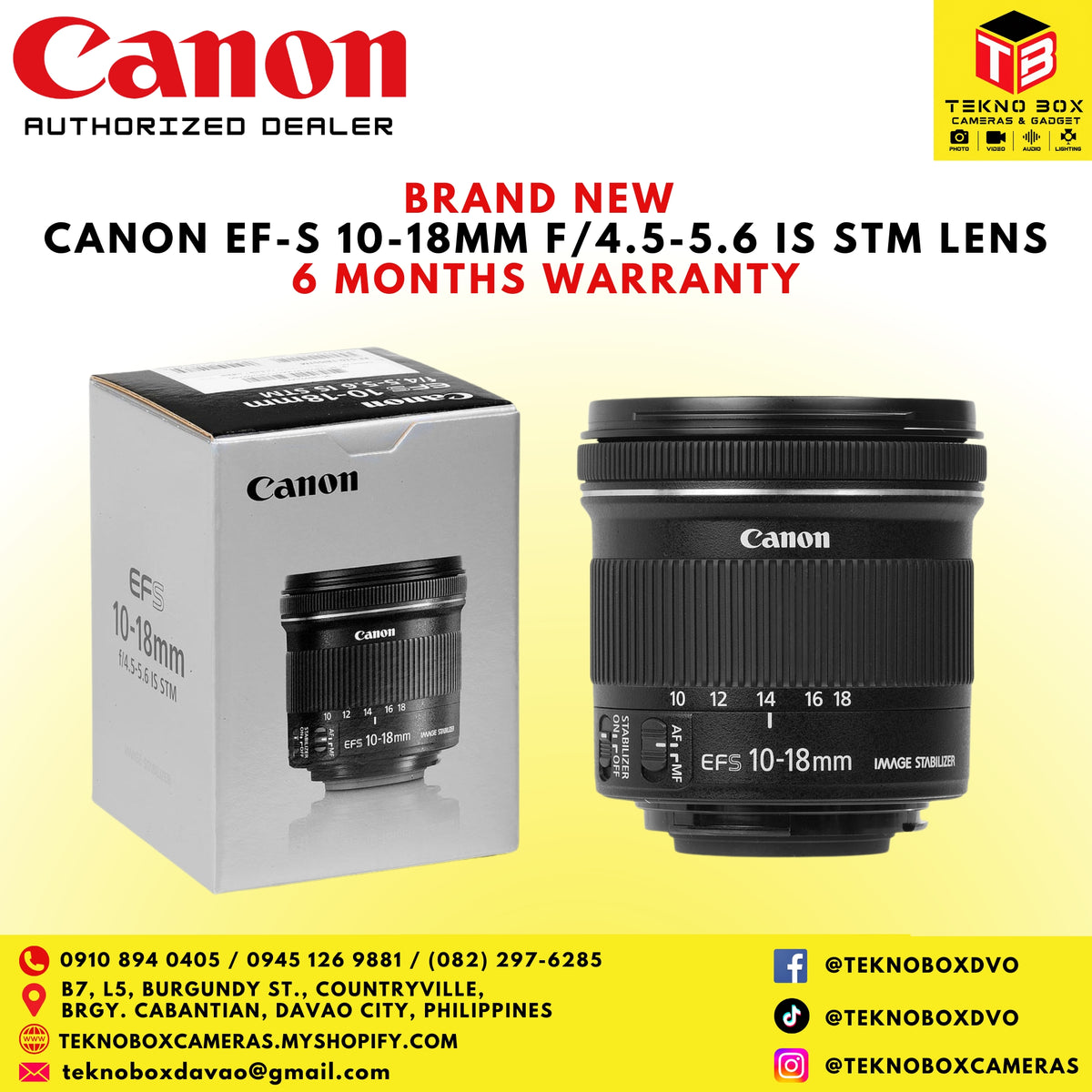 Canon 10-18mm F/4.5-5.6 IS STM Lens