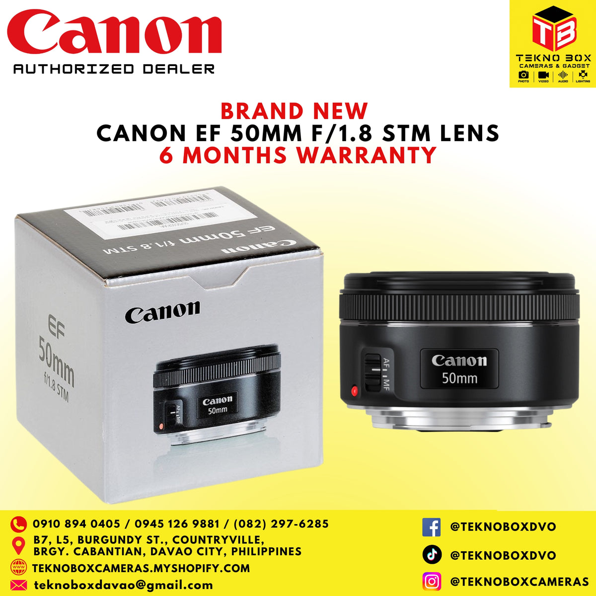 Canon 50mm F/1.8 STM Lens