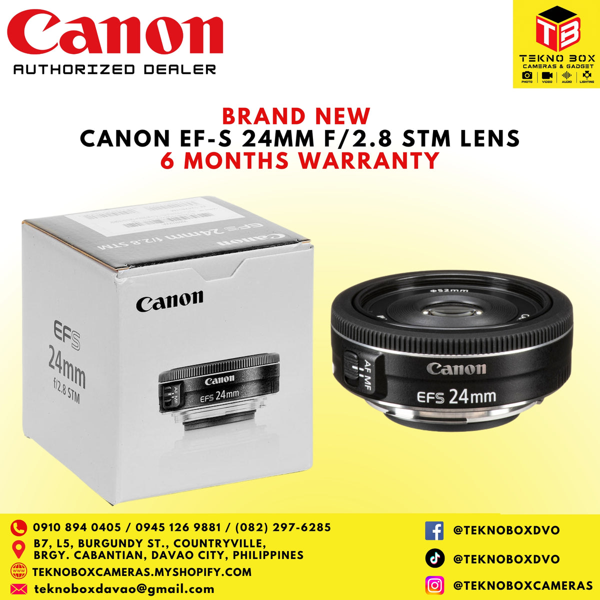 Canon EF-S 24mm F/2.8 STM Lens