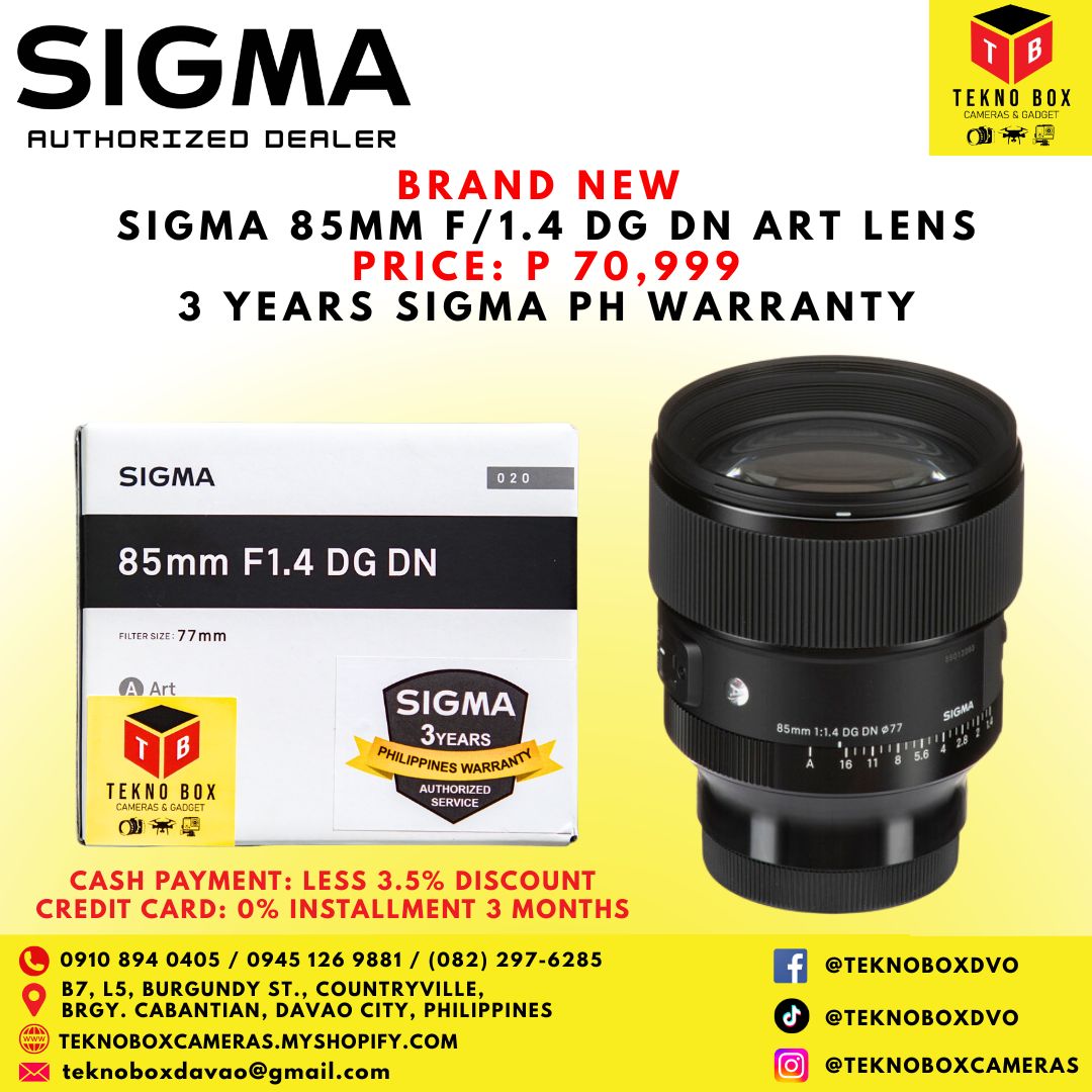 Sigma 85mm F/1.4 DG DN Art Lens