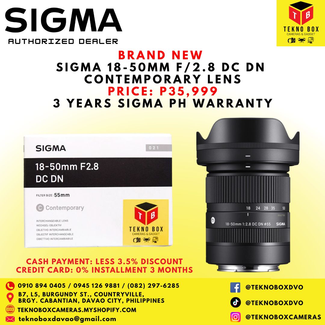 Sigma 18-50mm F/2.8 DC DN Lens