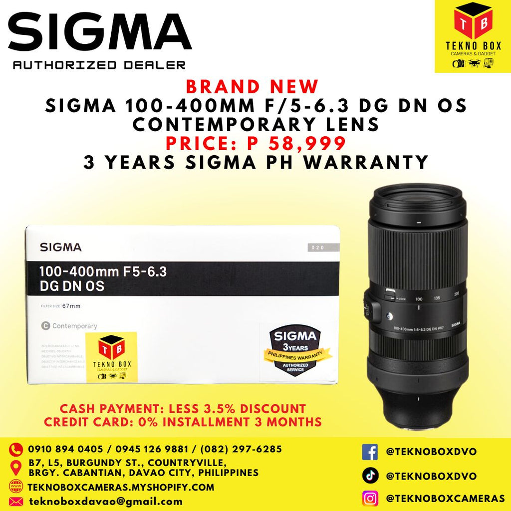 Sigma 100-400mm f/5-6.3 DG DN OS Contemporary Lens