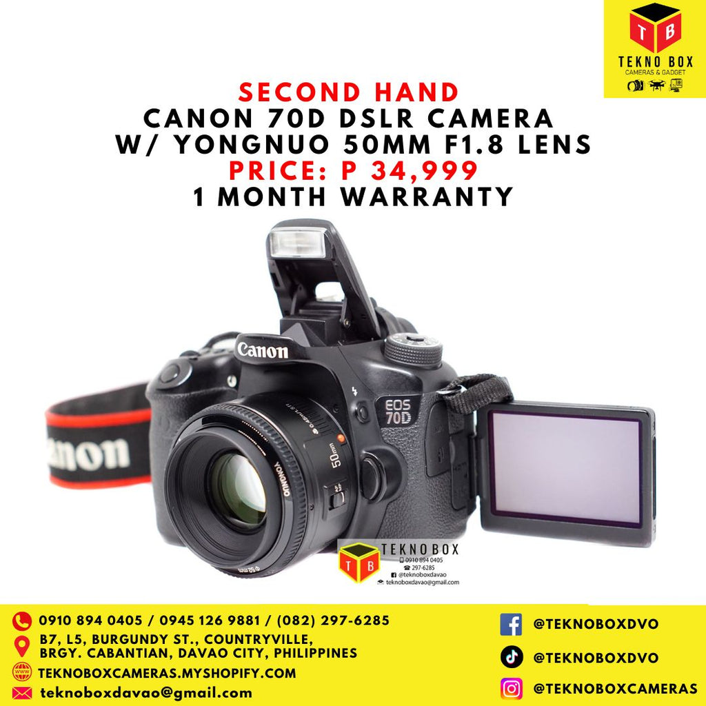 Canon 70D With Yongnuo 50mm F/1.8 Lens