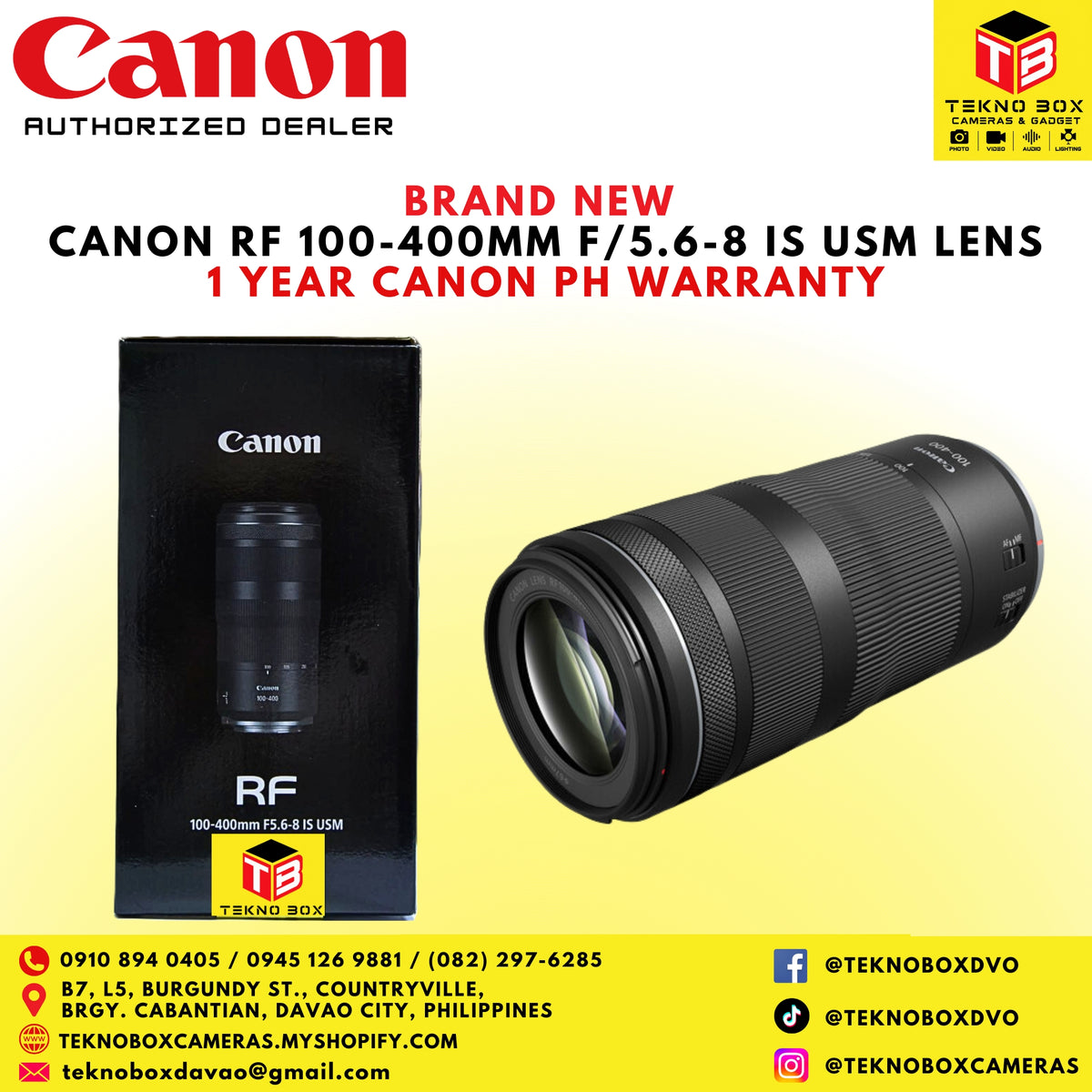 Canon RF 100-400mm F/5.6-8 IS USM Lens
