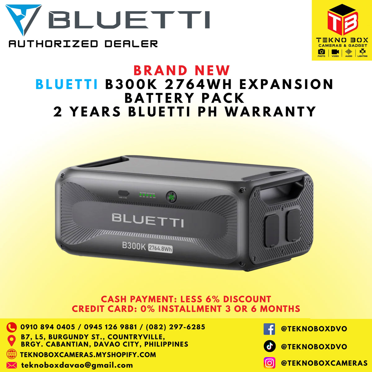 Bluetti B300K 2764.8WH Expansion Battery