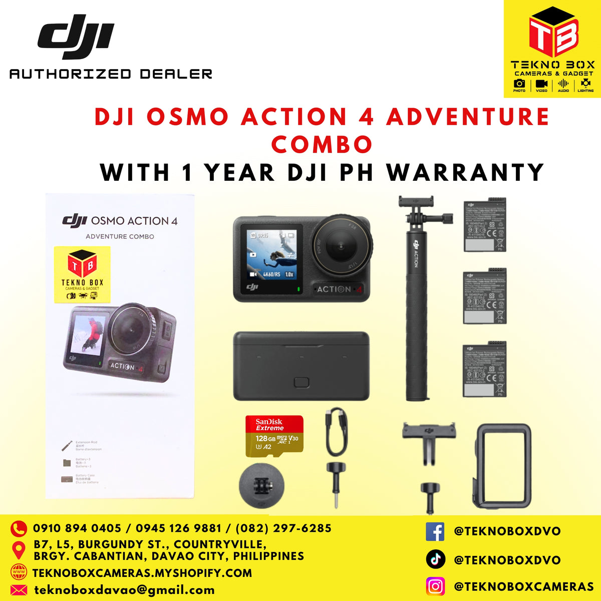 Brand New DJI Osmo Action 4 Adventure Combo