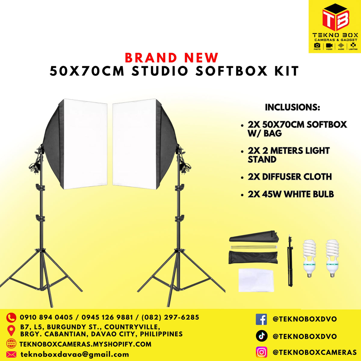 50x70cm Studio Softbox Kit
