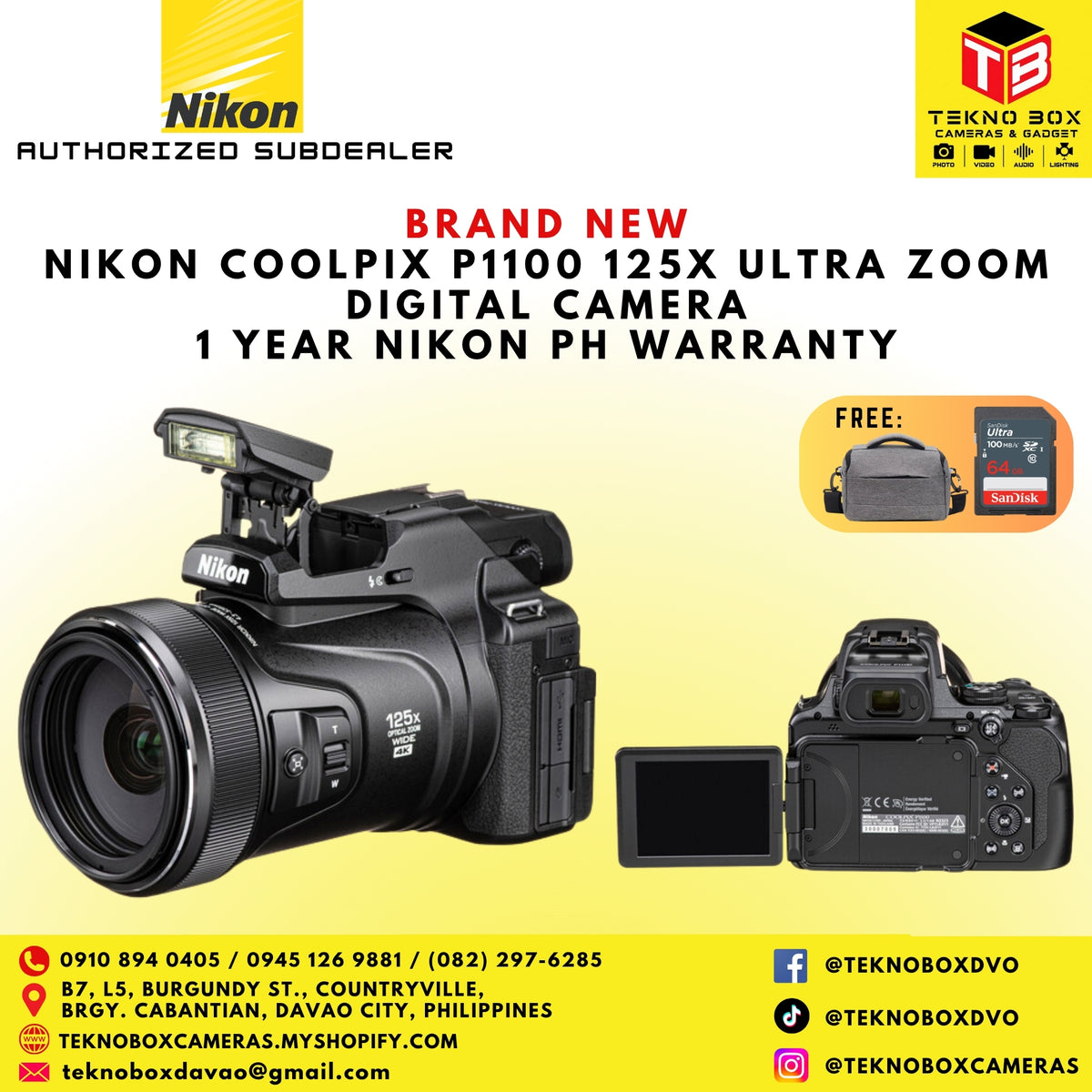 Nikon Coolpix P1100 125X Ultra Zoom Digital Camera