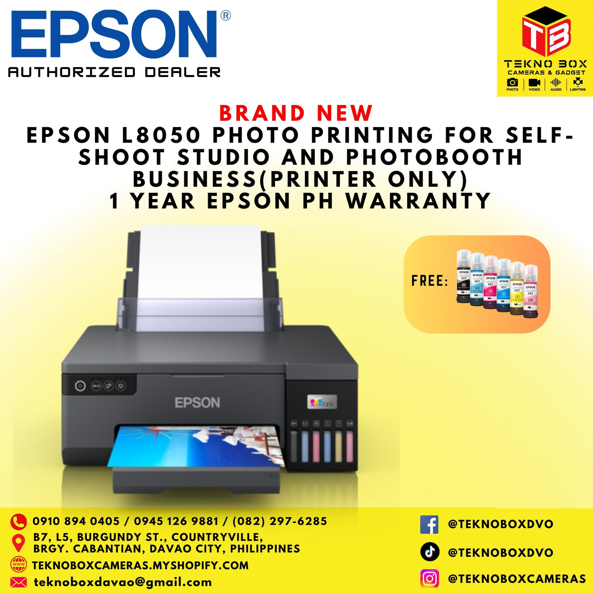 Epson L8050 Photo Printing for Self-Shoot and Photobooth Business (Printer Only)