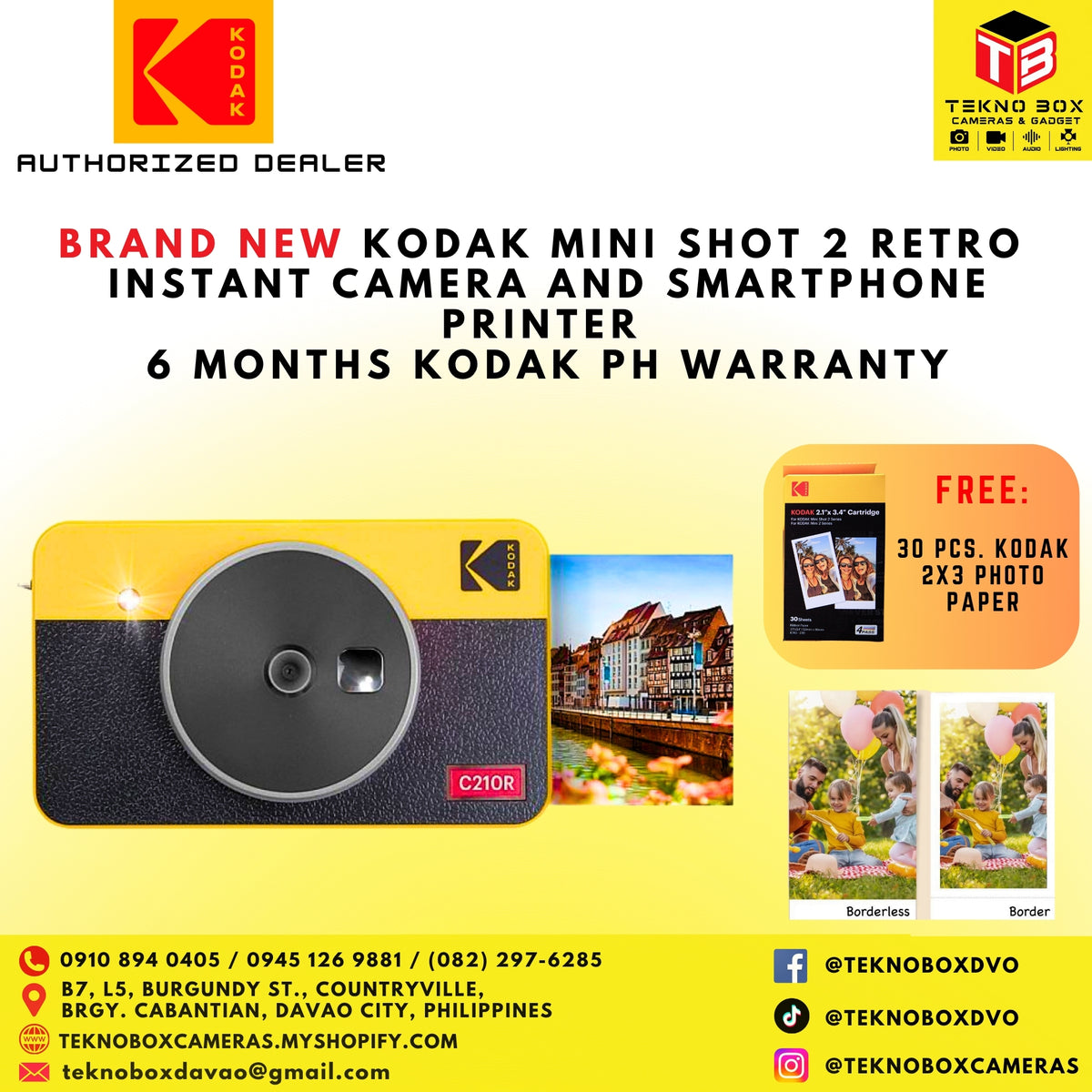 Kodak Mini Shot 2 Retro Instant Camera and Smartphone Printer
