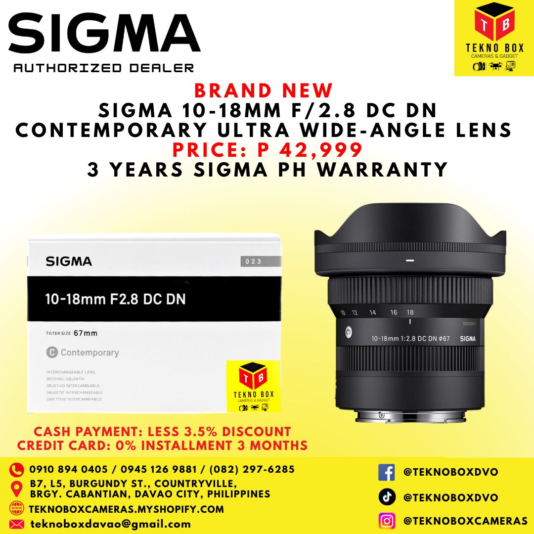 Sigma 10-18mm F/2.8 DC DN Contemporary Ultra Wide-Angle Lens