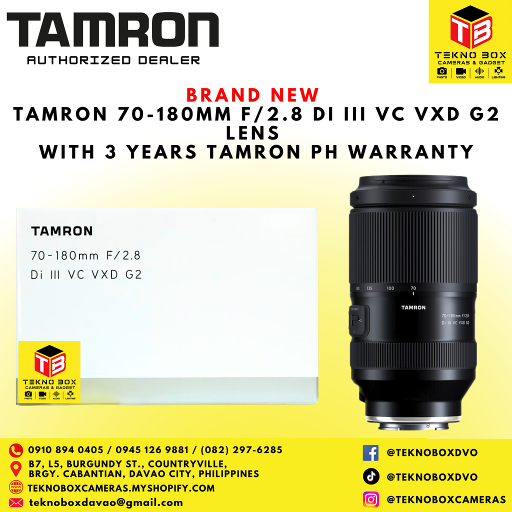 Tamron 70-180mm f/2.8 Di III VC VXD G2 Lens