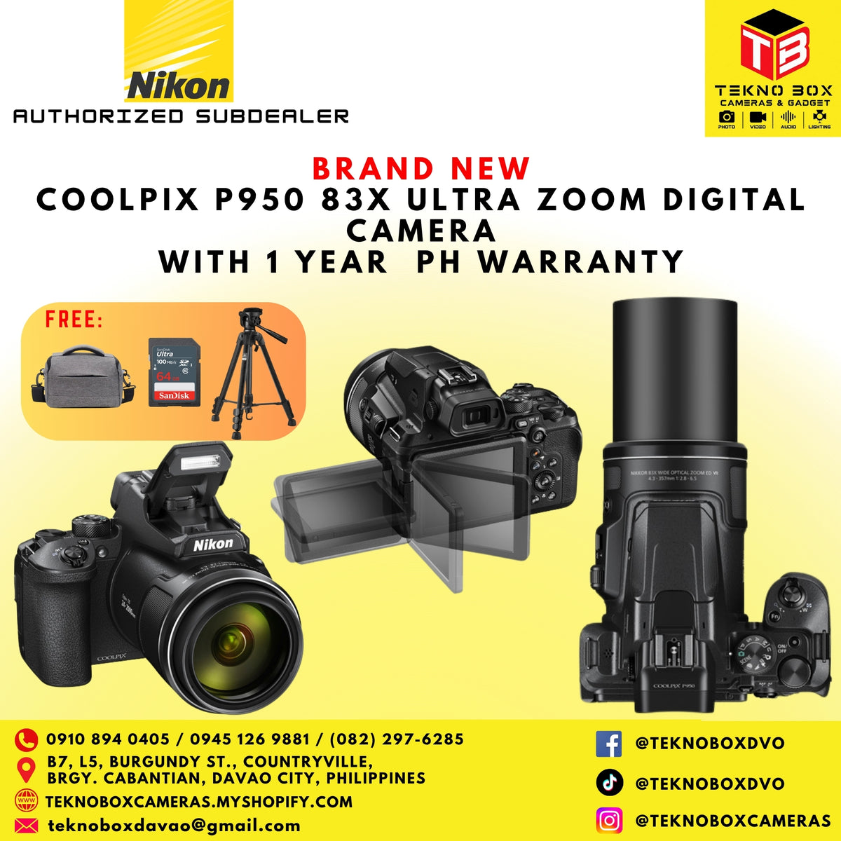 Nikon Coolpix P950 83x Ultra Zoom Digital Bridge Camera