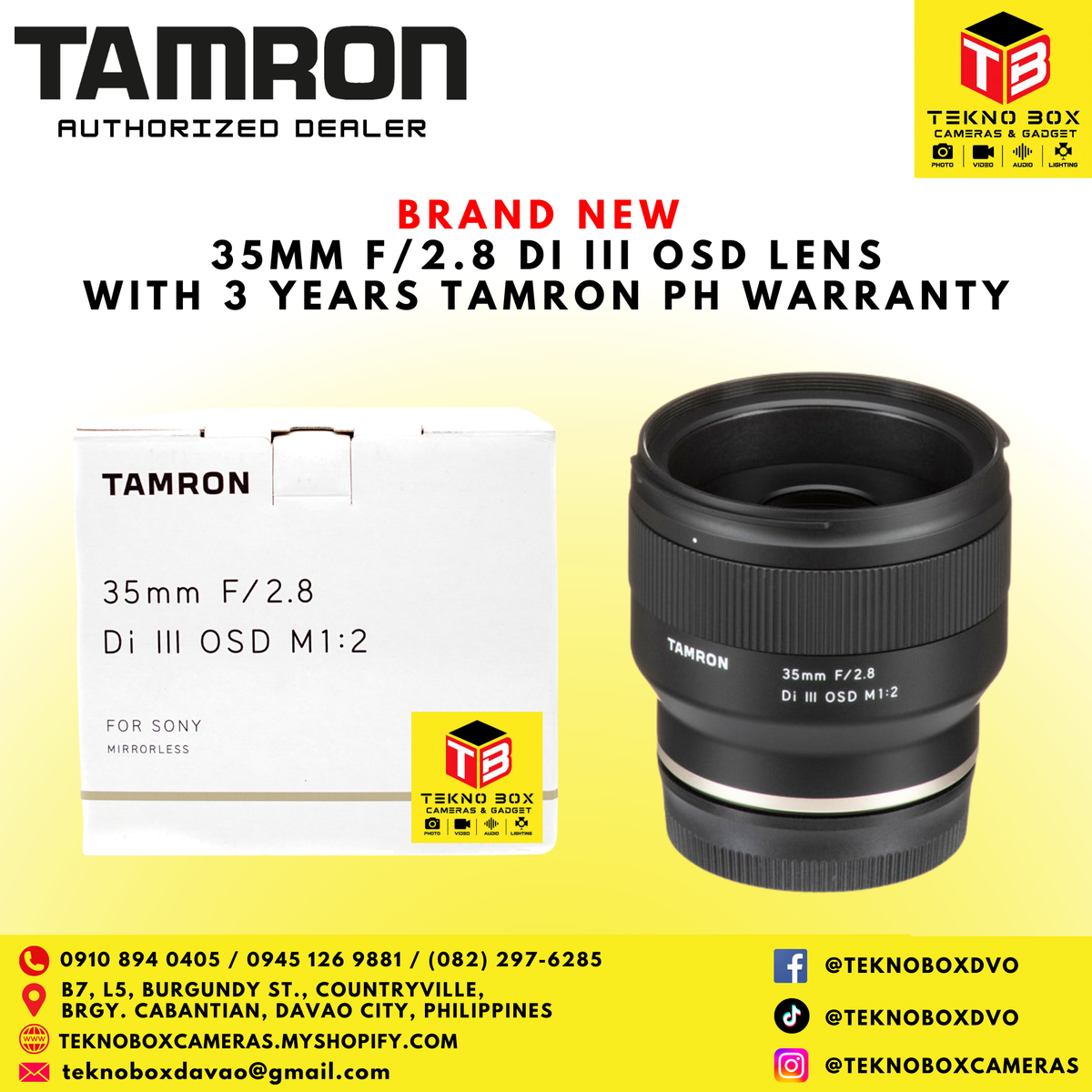Tamron 35mm F/2.8 DI III OSD M 1:2 Lens