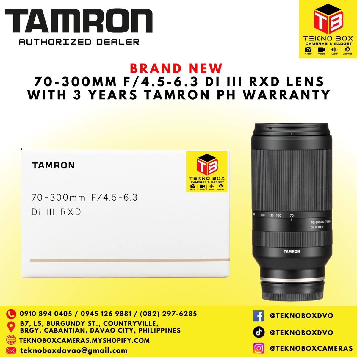 Tamron 70-300mm F/4.5-6.3 DI III RXD Lens