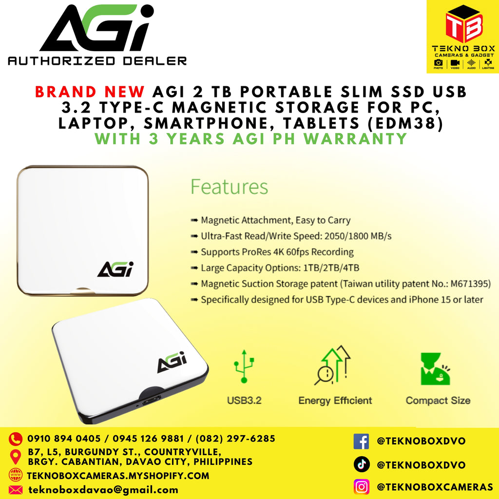 AGI Portable SSD Storage for PC, Laptops, Smartphones and Tablets