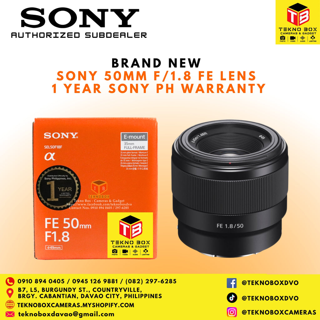 Sony 50mm F/1.8 FE Lens