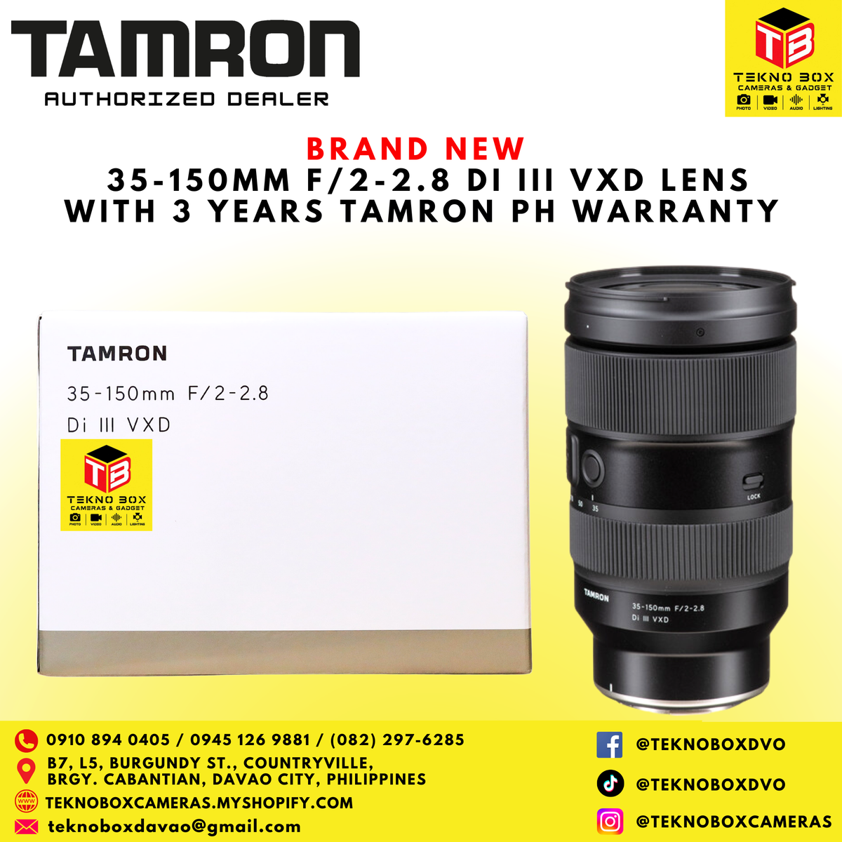 Tamron 35-150mm F/2-2.8 DI III VXD Lens