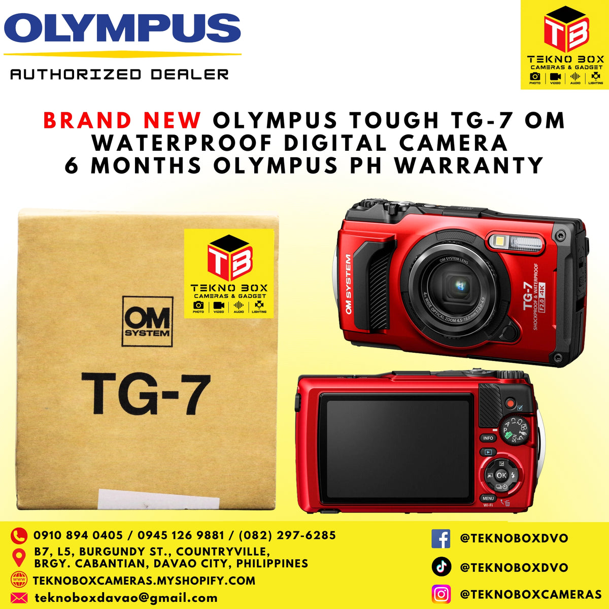 Olympus Tough TG-7 OM System Waterproof Digital Camera
