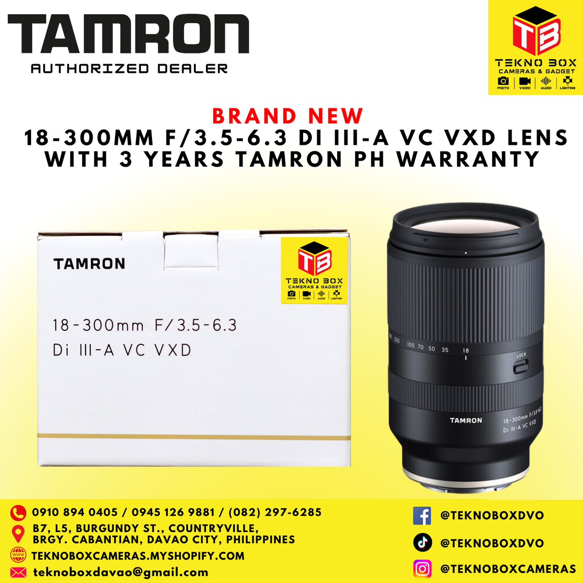 Tamron 18-300mm F/3.5-6.3 DI III-A VC VXD Lens
