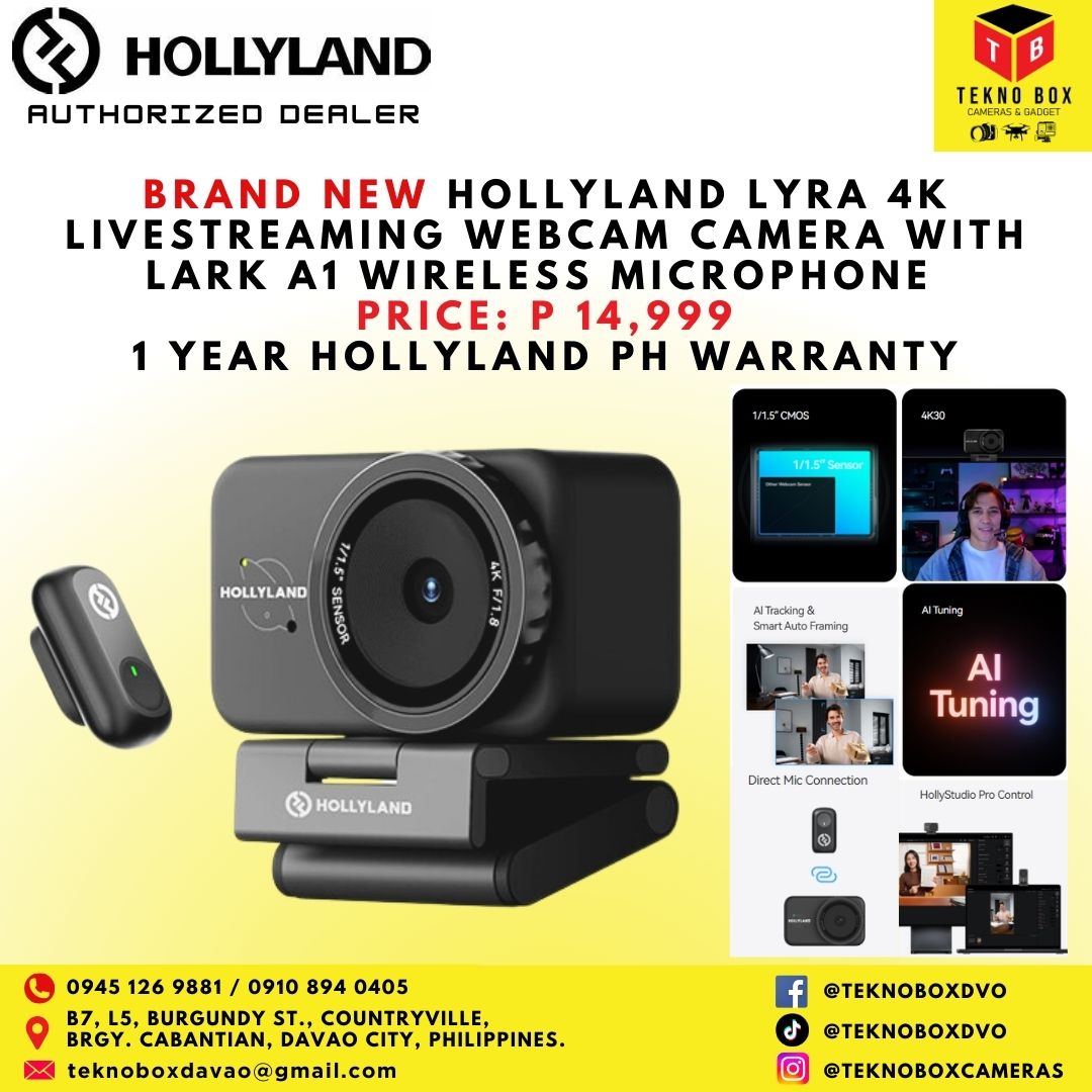 Hollyland Lyra 4K Livestreaming Webcam With Lark A1 Wireless Microphone (Combo)