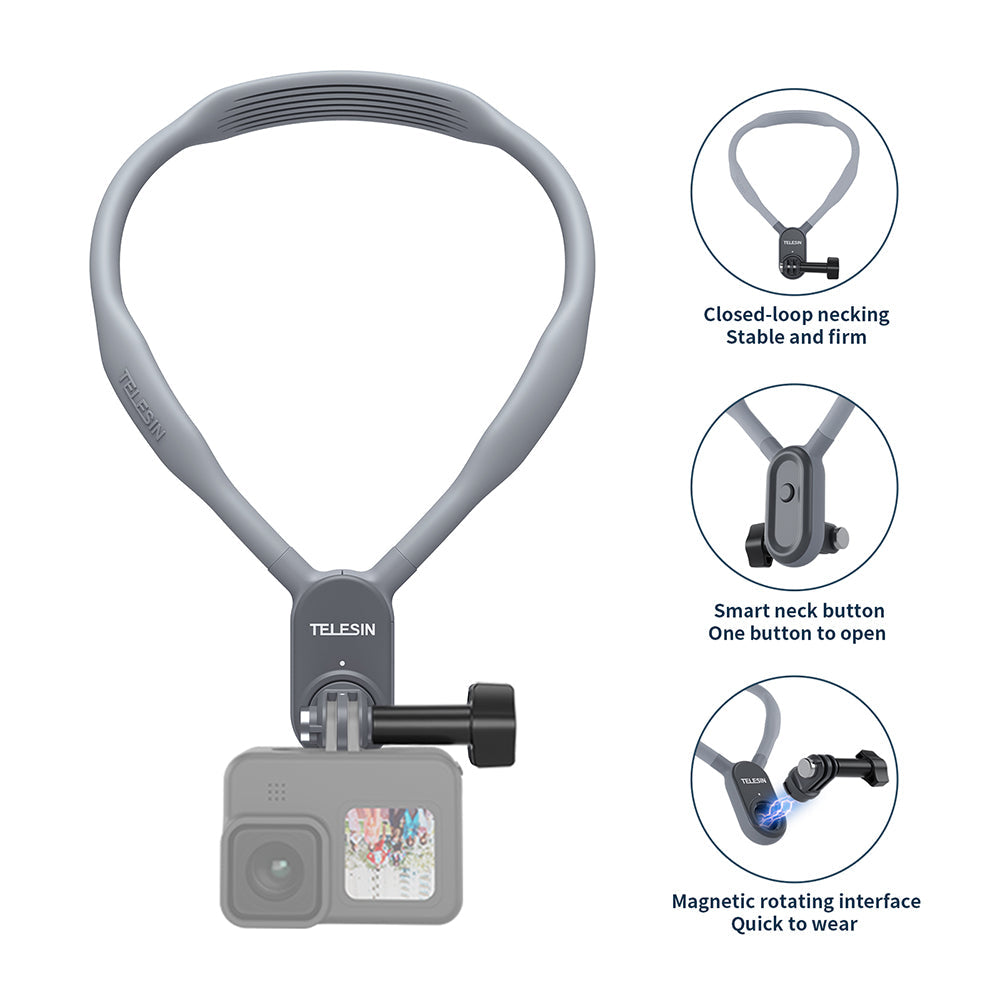 Telesin Neck Mount Holder for Action Cameras