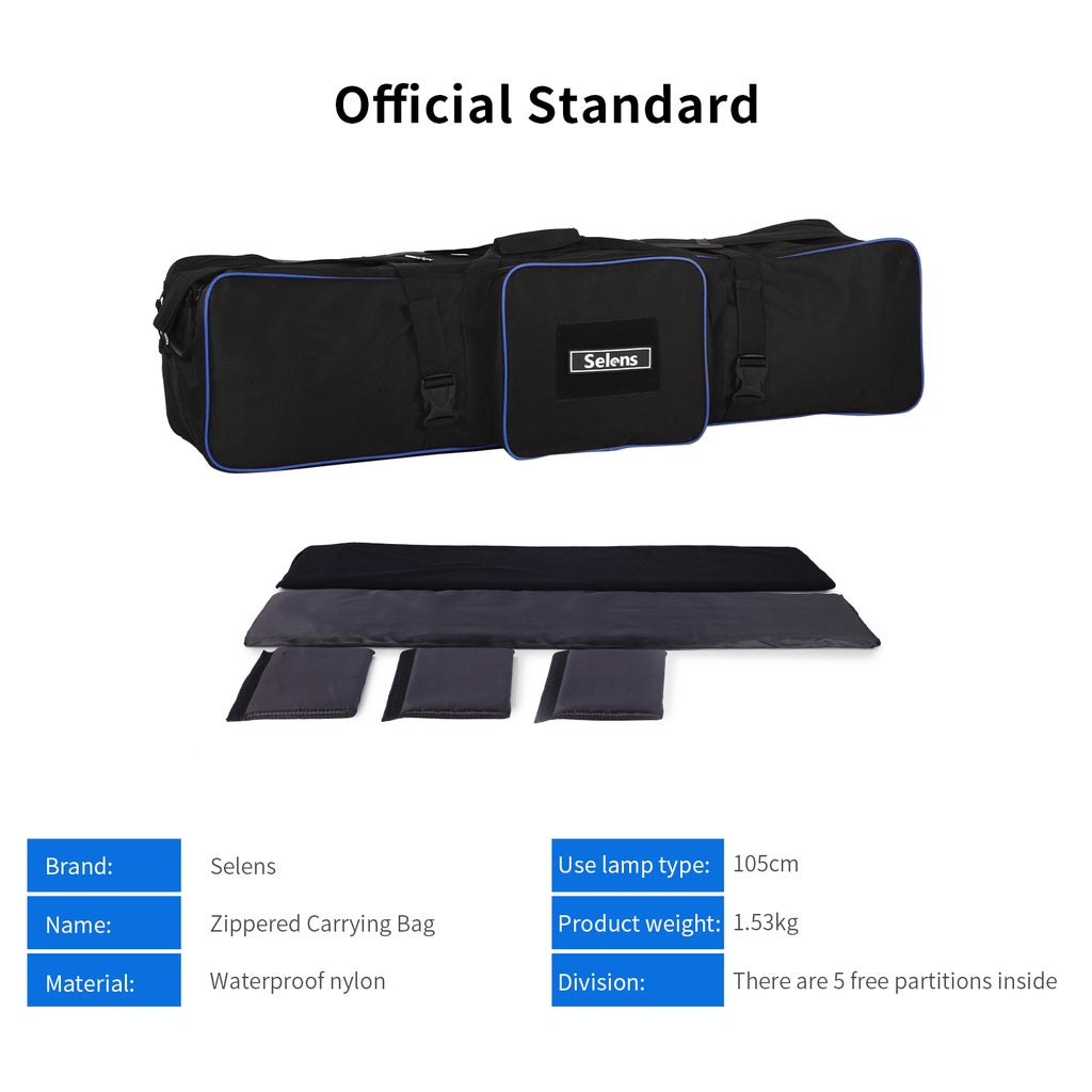 Selens Carry Case Bag for Studio Lights, Strobes, Flash and Light Stands
