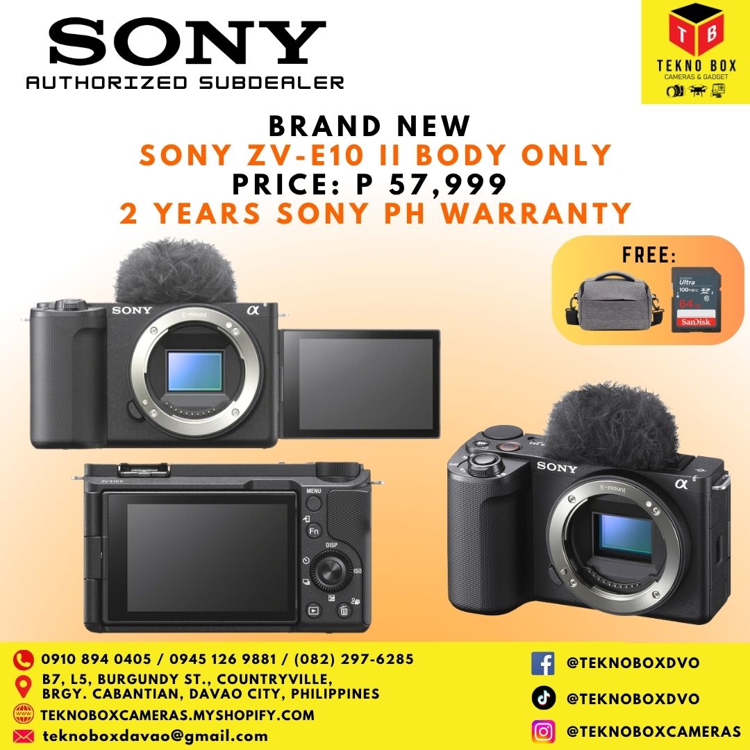 Brand New Sony ZV-E10 II Body Only