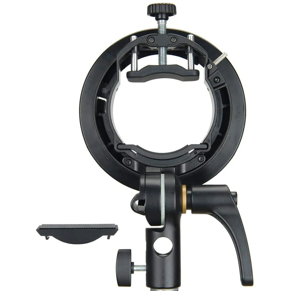 Godox S2 Universal S‑Type Speedlite Bracket for Umbrella Holder with Round/Square‑Head Flashes