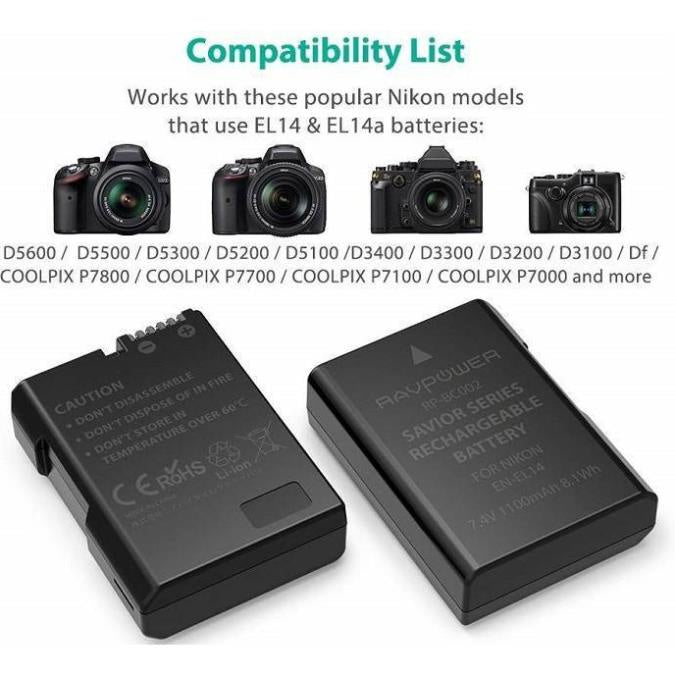 RAVPOWER EN-EL14 Battery