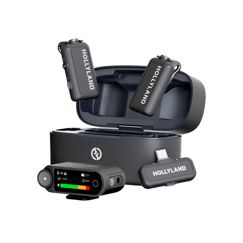 Hollyland Lark Max 2 Wireless Mic System With Built-In Audio Recording For Cameras, Smartphones, Laptops (Combo)