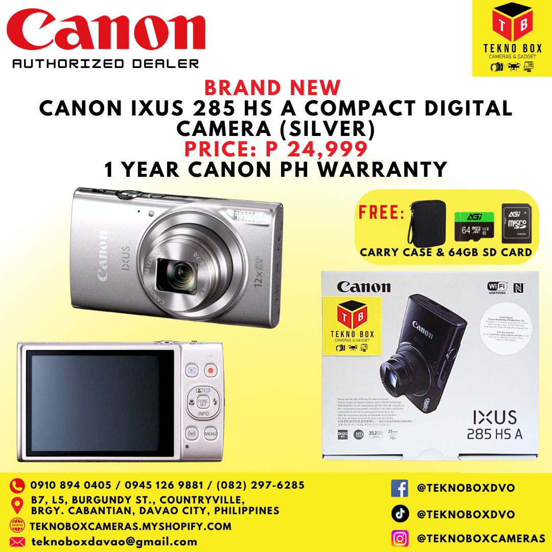 Brand New Canon IXUS 285 HS Digital Camera (Silver)