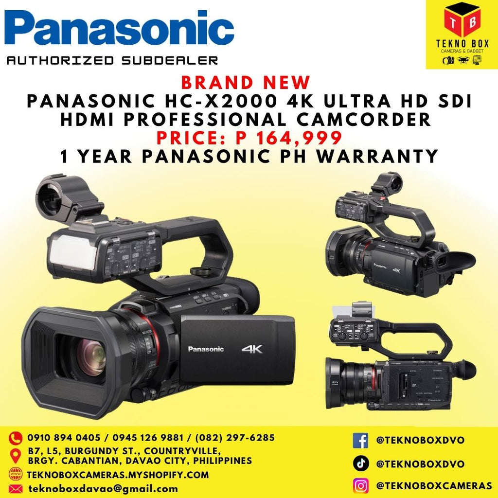 Panasonic HC-X2000 4K Ultra HD SDI HDMI Professional Camcorder