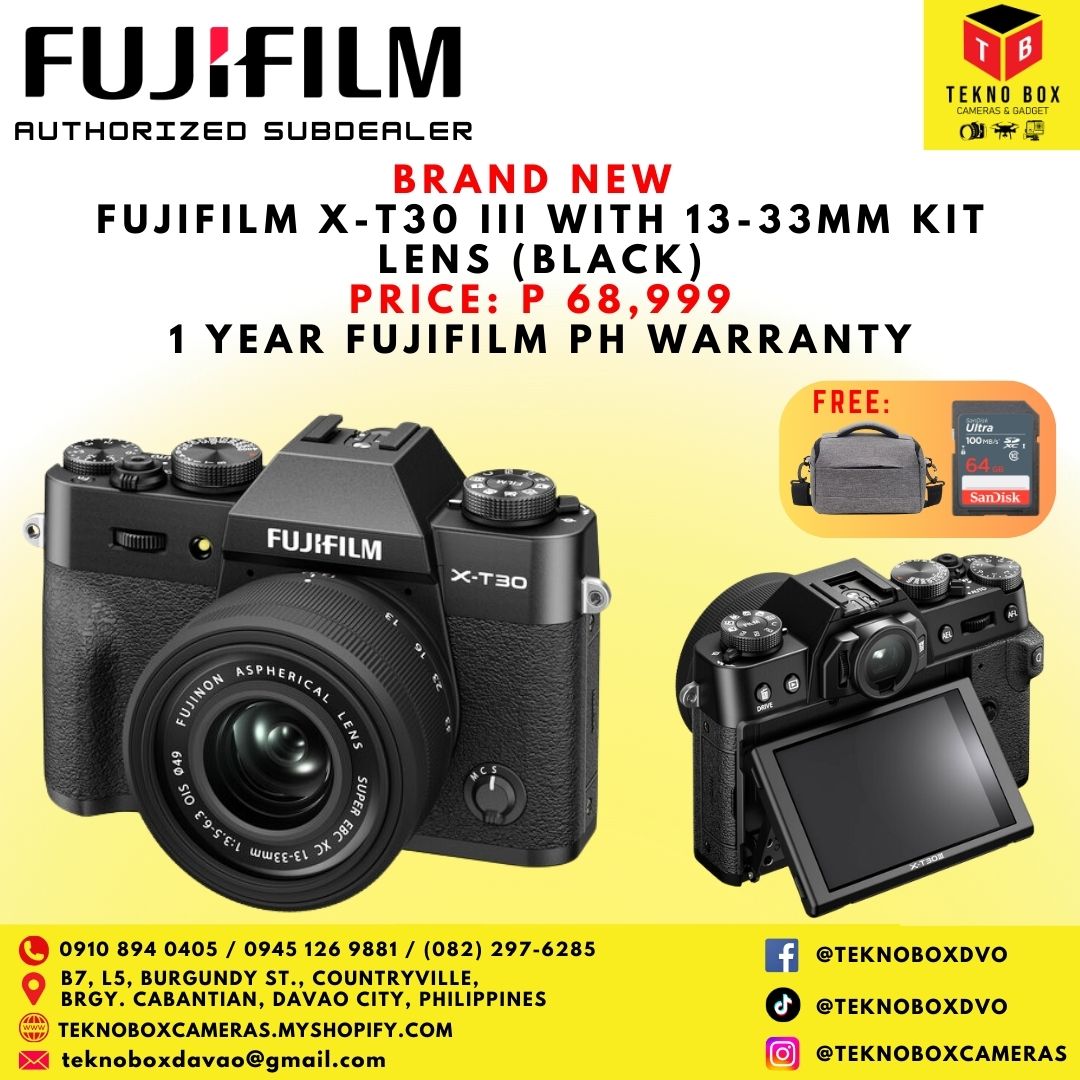 Fujifilm X-T30 III With 13-33mm Kit Lens (Black)