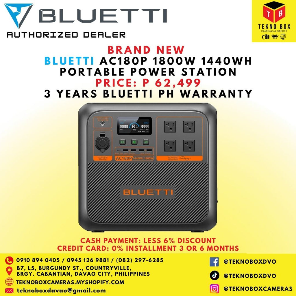 Bluetti AC180P 1800W 1440WH Portable Power Station