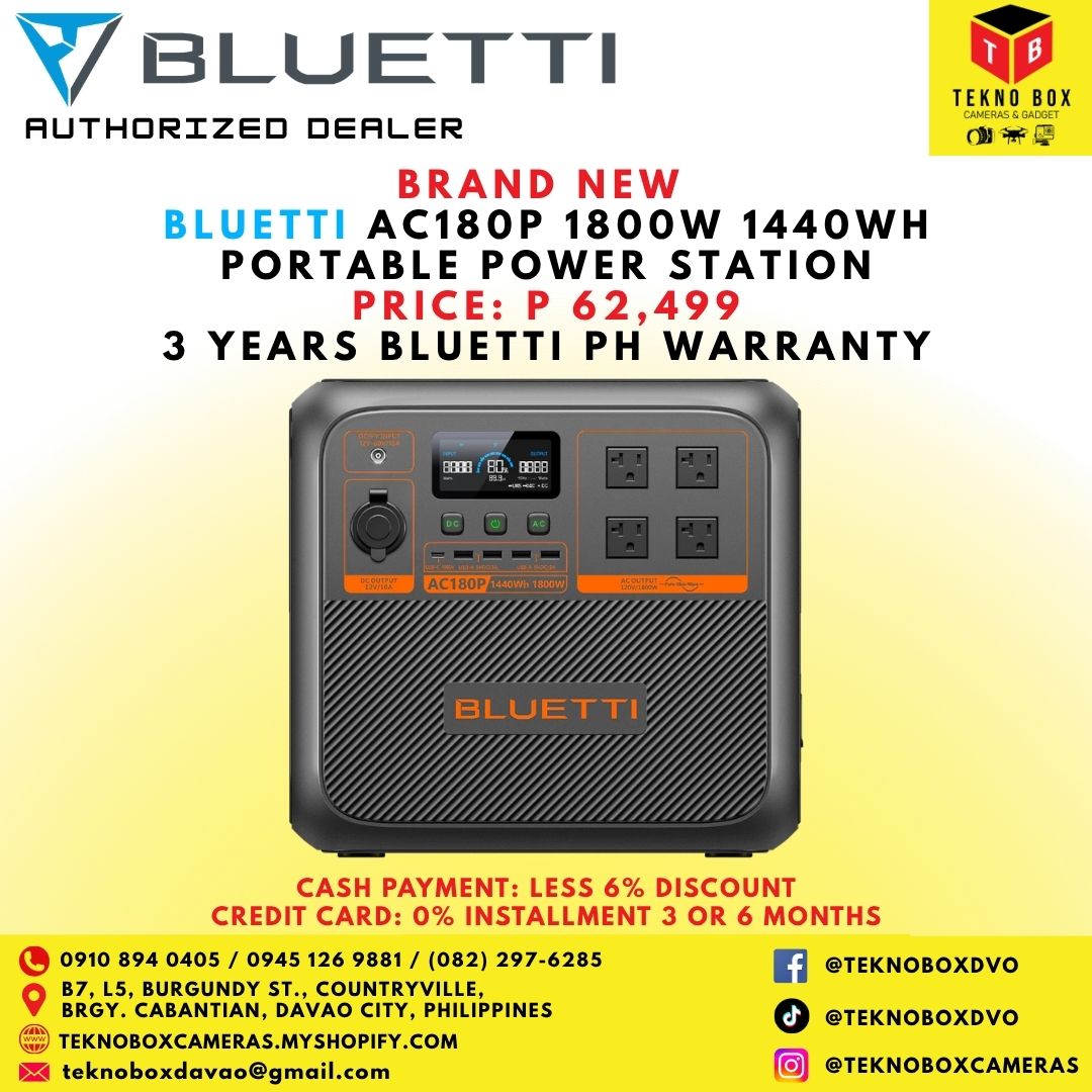 Bluetti AC180P 1800W 1440WH Portable Power Station