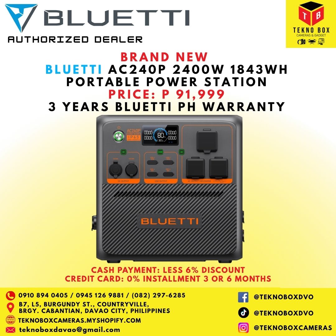 Bluetti AC240P 2400W 1843WH Portable Power Station