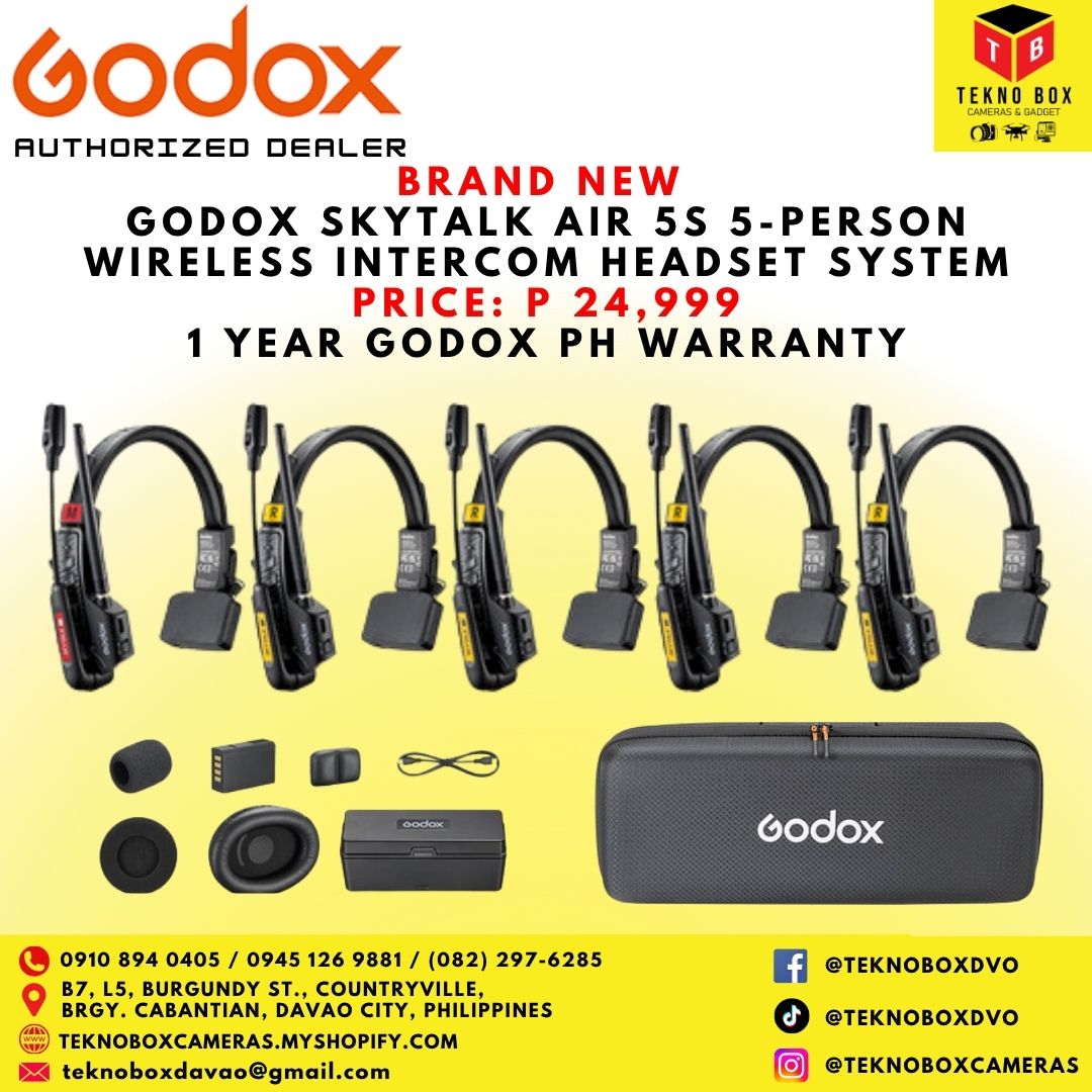 Godox SkyTalk Air 5S 5-Person Wireless Intercom Headset System