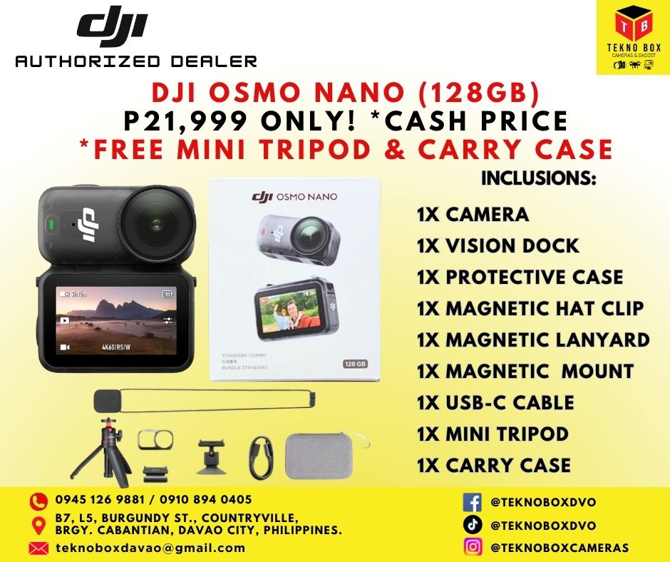 Brand New DJI Osmo Nano Action Camera (128GB Variant)